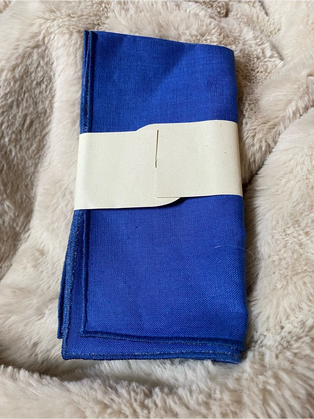 Blue Table Napkins - Set of Linen-Feel Dinner Napkins